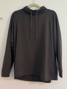 32 Degrees Heat Black Soft High Neck Top | Lightweight Minimal Pullover L